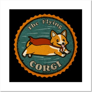 Corgi Super Hero Posters and Art